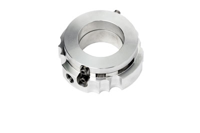 Reverse acting breekplaathouder